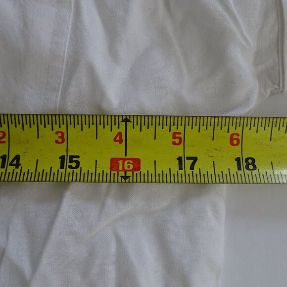 Sim and Sam White Button Up Shirt Women Size S Short Sleeve Collared Pocket - Picture 7 of 8